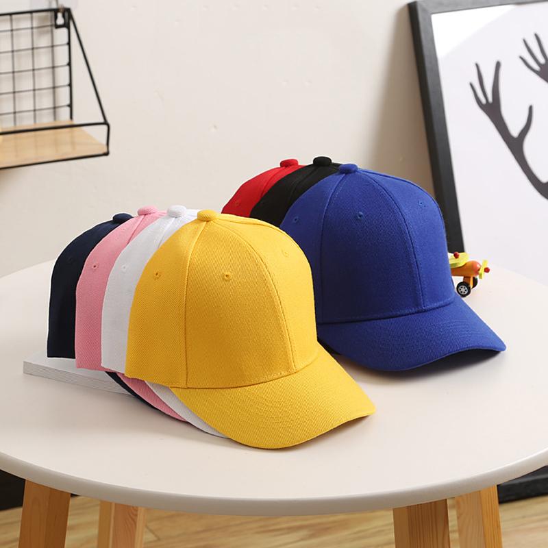 Baseball Children Cap Solid Color Summer Curved Brim Snapback Hat For Kids Boys Girls Sports Hip Hop Caps Baby Accessories