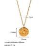 9 Styles Rhinestone Necklace Round V Drop Heart Pendant Necklace 18K Gold Plated Stainless Steel Necklace Women