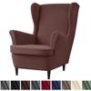 Wing Chair Cover Jacquard Stretch Wingback Sofa Covers Elastic Spandex Armchair Slipcover with Cushion Cover Furniture Protector