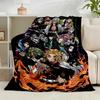 1PC Anime Samurai Warrior Battle Scene Flannel Blanket Suitable for Both Men And Women, Soft Ideal for Beds And Sofa, Birthday Or Christmas Gift