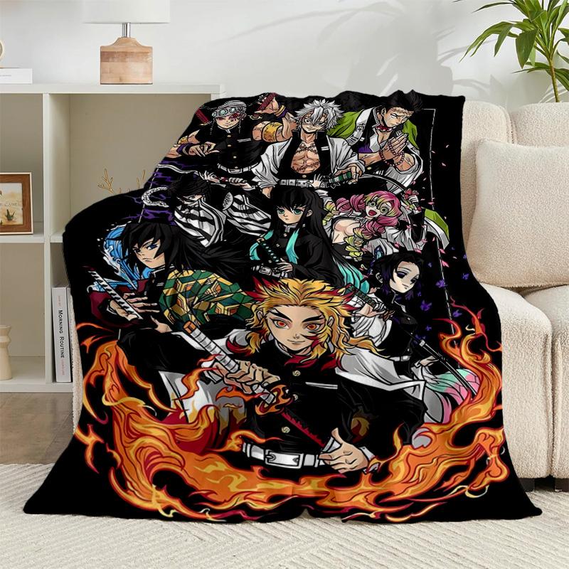 1PC Anime Samurai Warrior Battle Scene Flannel Blanket Suitable for Both Men And Women, Soft Ideal for Beds And Sofa, Birthday Or Christmas Gift
