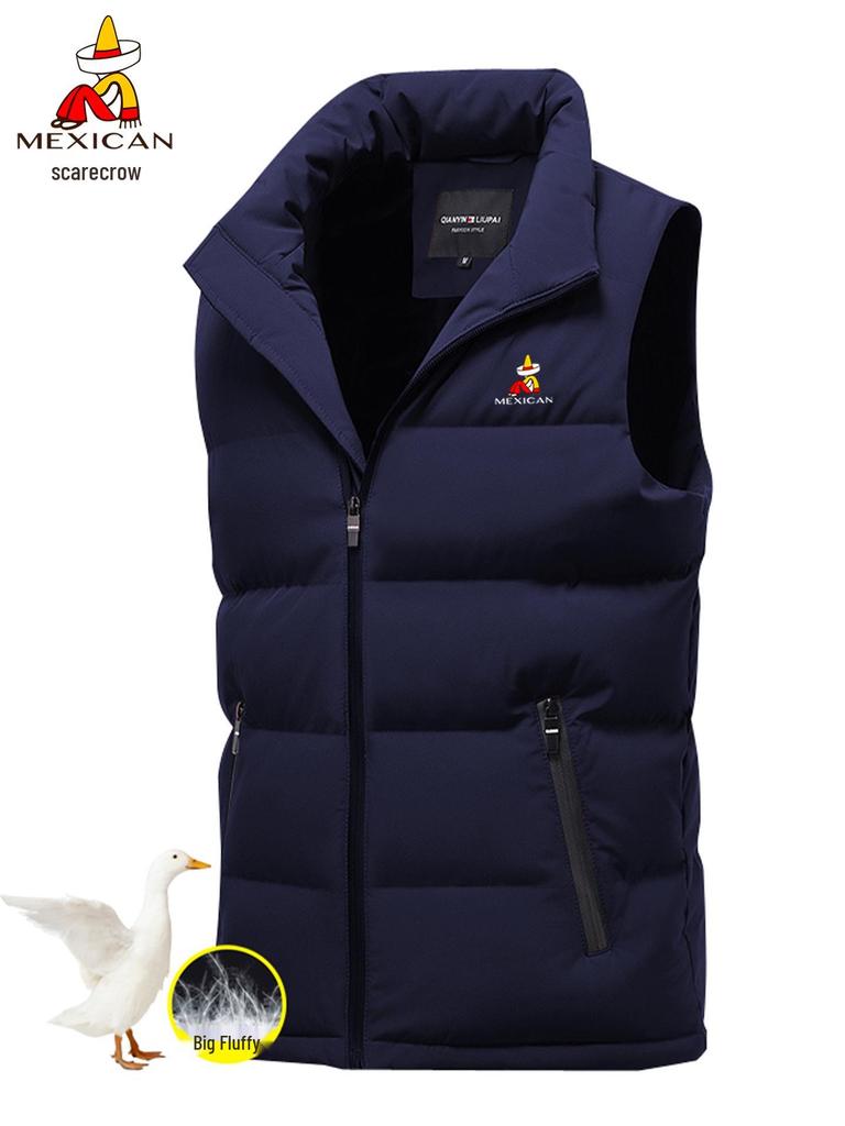 Мужской легкий теплый пуховый жилет «Пугало» - Зимняя молодежная верхняя одежда