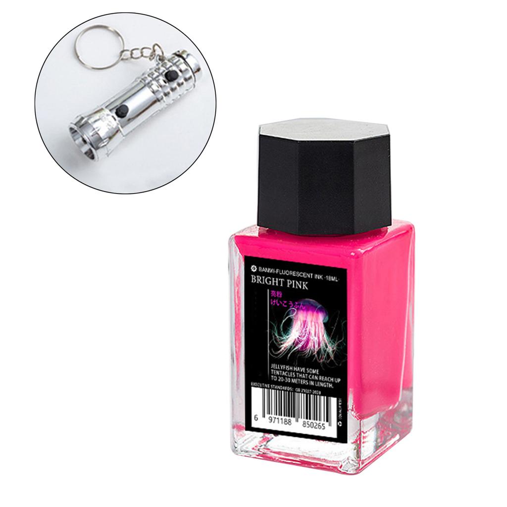 Colorful Invisible Ink for Illustration Drawing Calligraphy Writing 18ml Calligraphy Ink with UV Light for Dip Pen