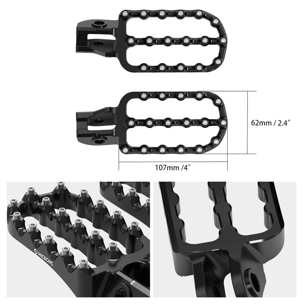 For 2023 KTM EXC 300 EXCF 350 SX 125 SXF 450 Husqvarna TE 300 FE 450 350 2017-2022 GasGas EC 300 250 Enlarged Foot Pegs Footrest