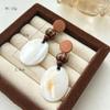 Элегантные Серьги Ручной Работы из Натуральных Ракушек и Деревянных Бусин - Ретро Роскошь, Шикарный Стиль для Женщин на Каждый День