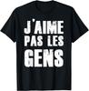 Мне Не Нравятся Люди Французский Интроверт Юмор Графическая Футболка Мягкая Повседневная Хлопковая Футболка