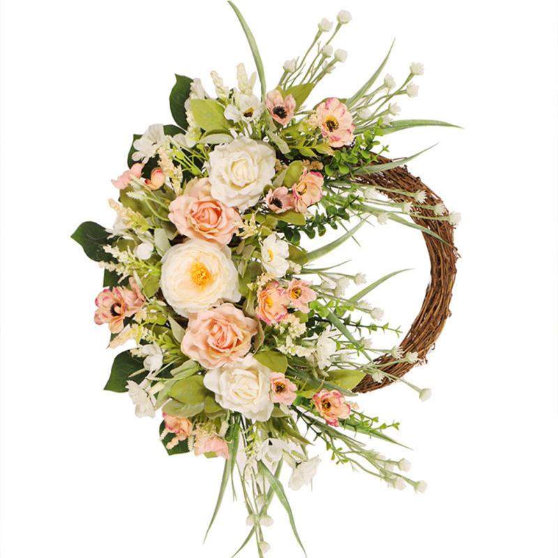 Artificial Wreath Simulation Garland Door Hanging For Wedding Home Christmas Decoration