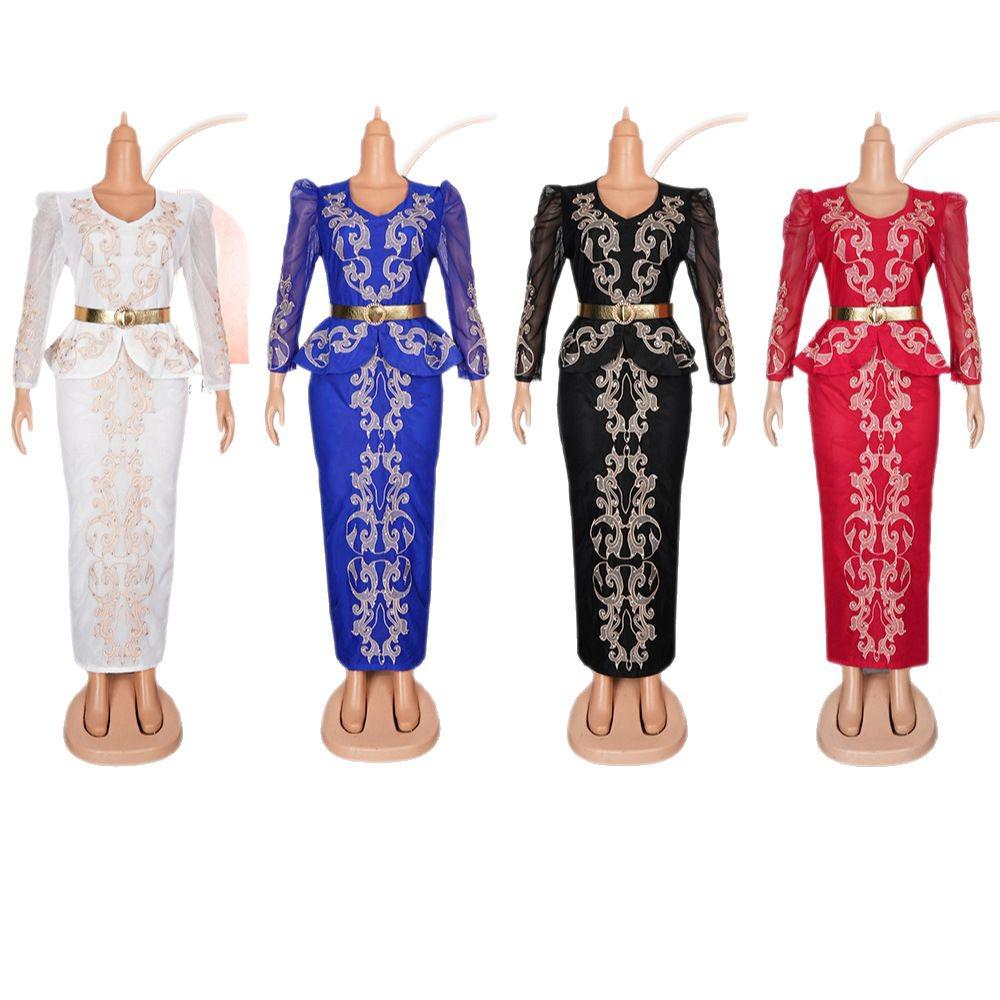 Роскошное вечернее платье с V-образным вырезом и бисером большого размера для женщин