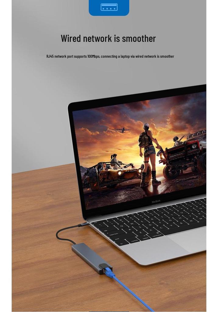 Восьмипортовый USB-хаб Type-C «восемь в одном» с сетевым портом