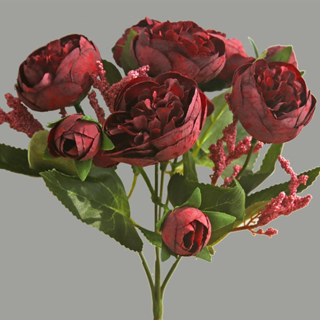 4 связки 28 см Снежинка Чайная роза Букет искусственных цветов Цветочный орнамент Цветочная композиция Украшение для домашнего свадебного декора