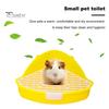 Small Pet Toilet High Fence Detachable Hollow Platform Easy Cleaning Rabbit Litter Pan Animal Potty Trainer Bunnies Corner Toilet Box Ferret Hamster