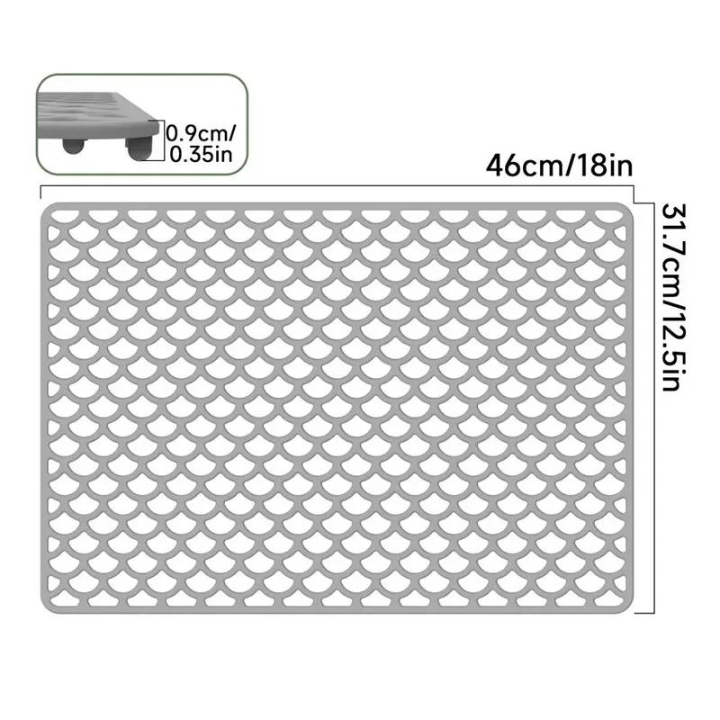 Кухонный силиконовый коврик для защиты раковины, складной, противоскользящий, для сушки посуды, бытовой многофункциональный коврик для стола