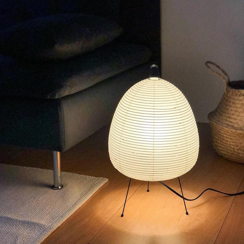 Creative Art Rice Paper Lantern LED Table Lamp Japanese Home Decor Lights Living Room Bedroom Bedside Hotel Tripod Floor Lamps