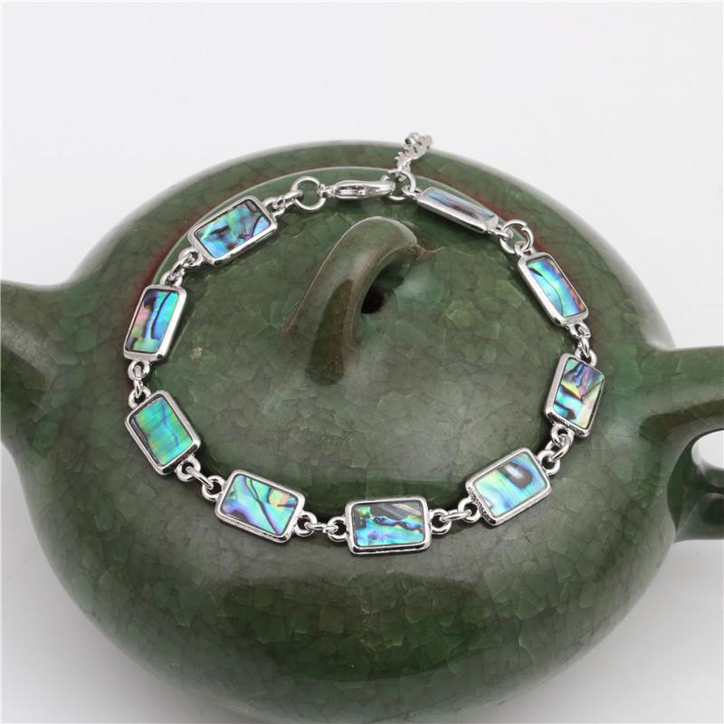 Colorful Abalone Shell Bracelet Rectangular Geometric Bracelet ADM