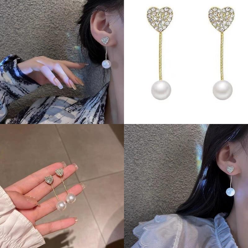 Новые классические элегантные серьги с имитацией жемчуга для женщин с кристаллами и длинной кисточкой, изысканные серьги-подвески для свадьбы