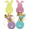 4Pcs Knives Forks Rabbit Rabbit Bags Colorful Nonwoven Bag for Happy Easter Home Party Decor Knives Forks Holder Kids Gifts