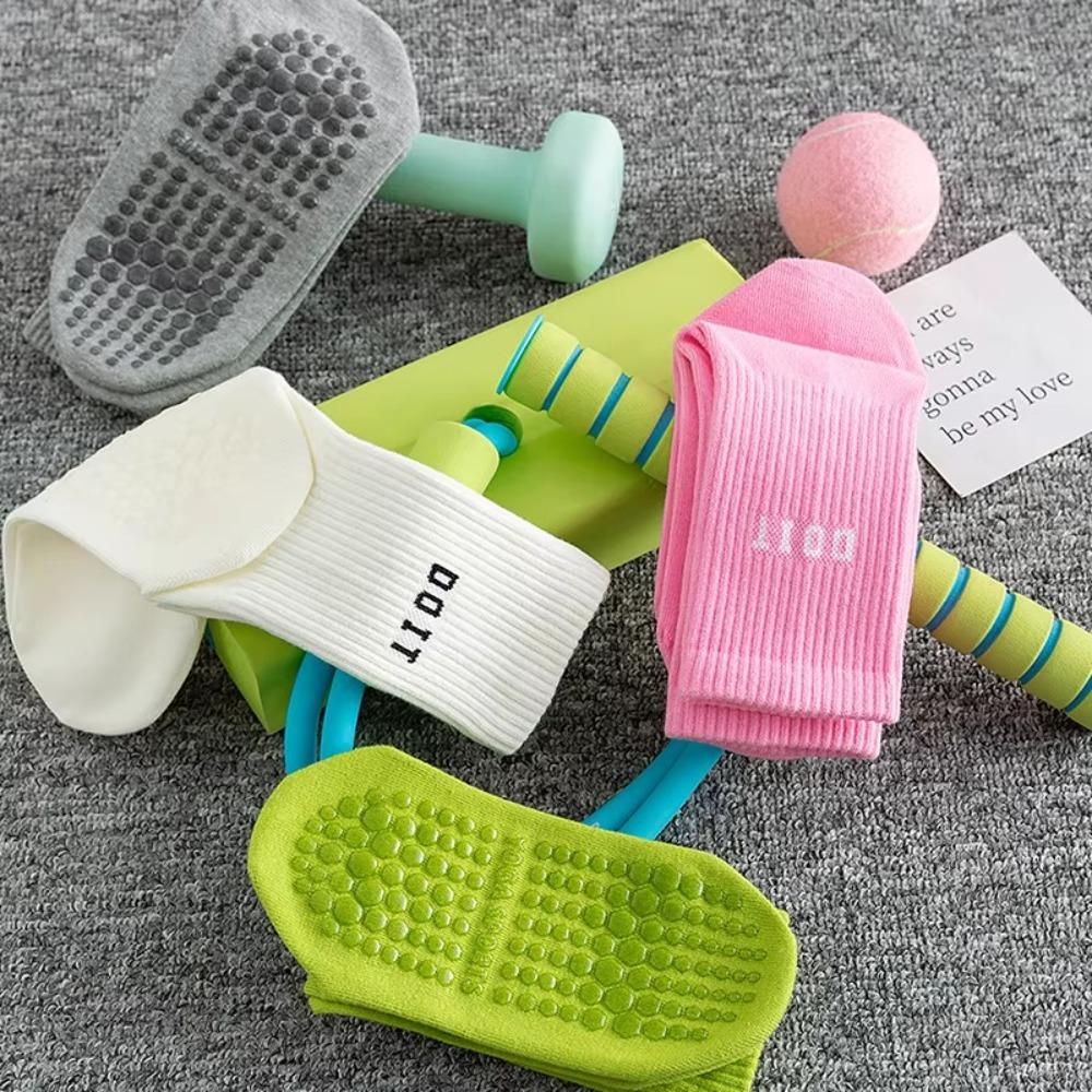 2 пары хлопковых спортивных носков однотонные полосатые носки для пилатеса новые носки до середины икры для йоги