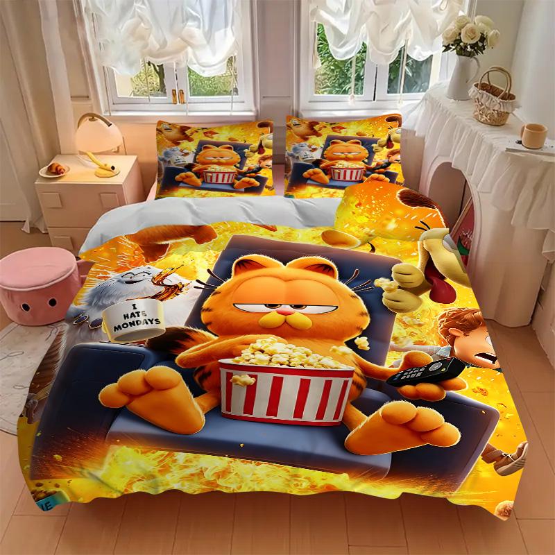 Garfield Movie Poster Print 3Pcs Bedding Setduvet Cover With 2 Bedropillowcase Home Birthday Gift