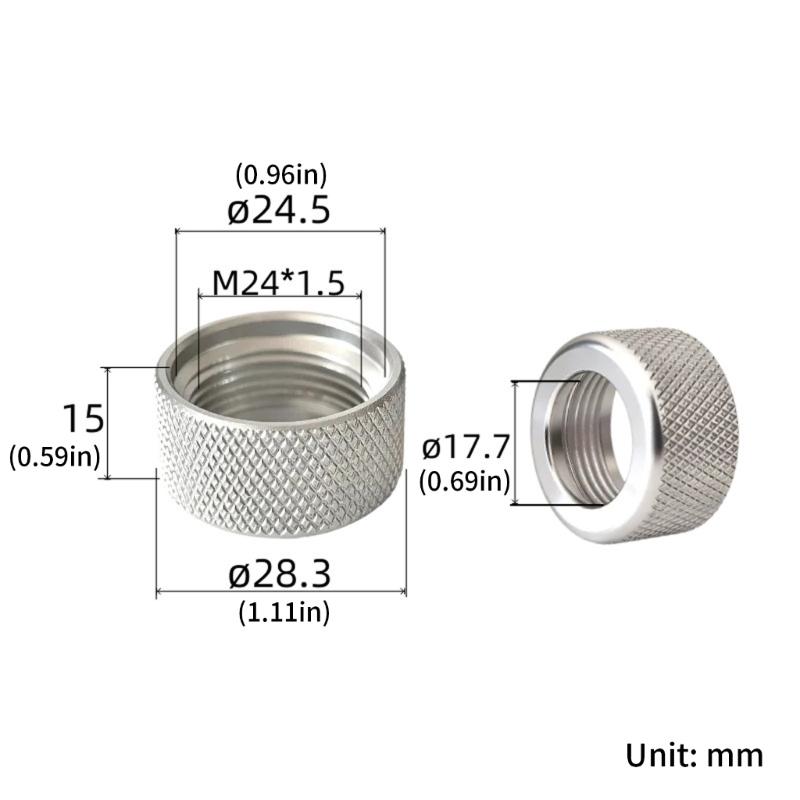 Strong 17mm Ball Joint Fastening Nut Aluminum Locking Nut Suitable for Rotating Phone Car Mounts & Tablet Holders