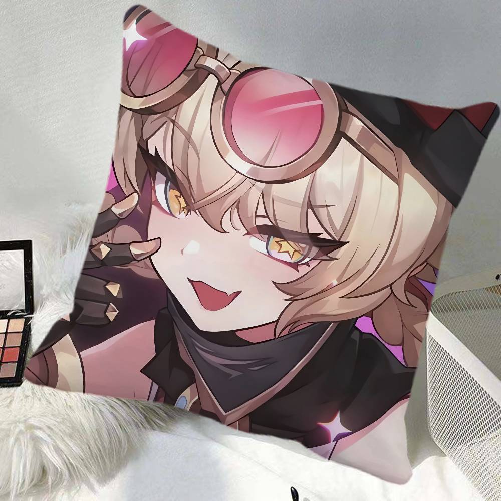 Jahoda Genshin Impact Game Pillow Case Square Pillow Bedroom Sofa Leisure Comfort Cushion Car Home Decoration