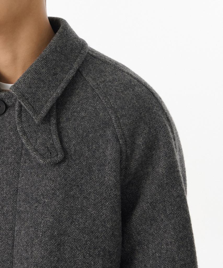 Musinsa Standard Shetland Wool Oversized Balmacaan Coat [Grey]
