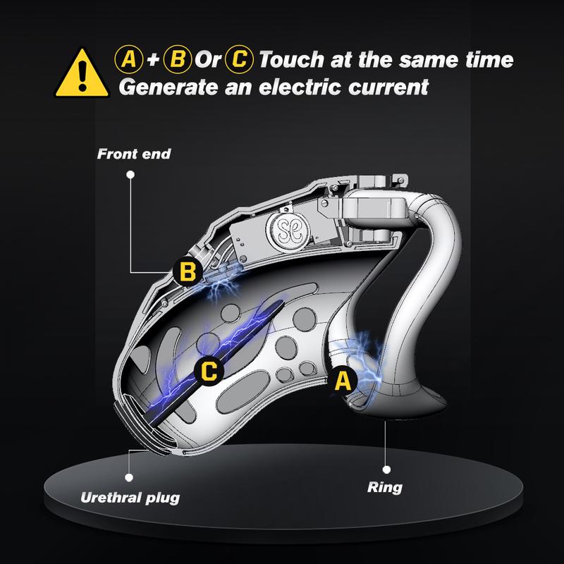 Chastity lock Intelligence Electricshock Chastity Cage Remote Control Chastity Device with Urethral Blockage Cock Cage Sex Toys