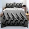 3D Rifle Revolver Cartridge Gun Comforter Bedding Set,Duvet Cover Bed Set Quilt Cover Pillowcase,King Queen Size Bedding Set