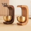No Paste Doorbell Entry Doorbell, Magnetic Hanging Bell, Solid Wood Metal Wind Chime, Crisp Hangable Sound Door Chime for Home Shop Studio Doors