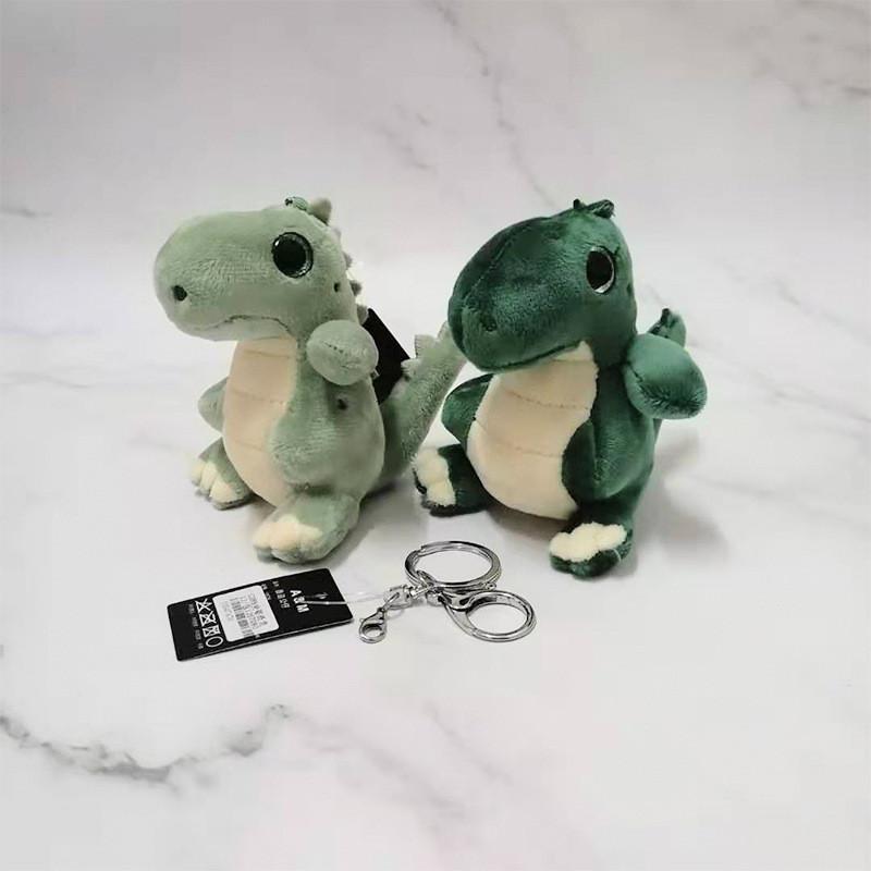 Adorable Green Plush Dinosaur Keychain Accessory Soft Cute Stuffed Toy Gift