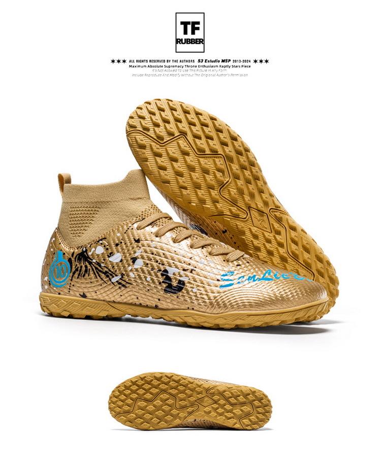 High-top football shoes broken nails AG long nails sneakers adult children students artificial turf sports training shoes men