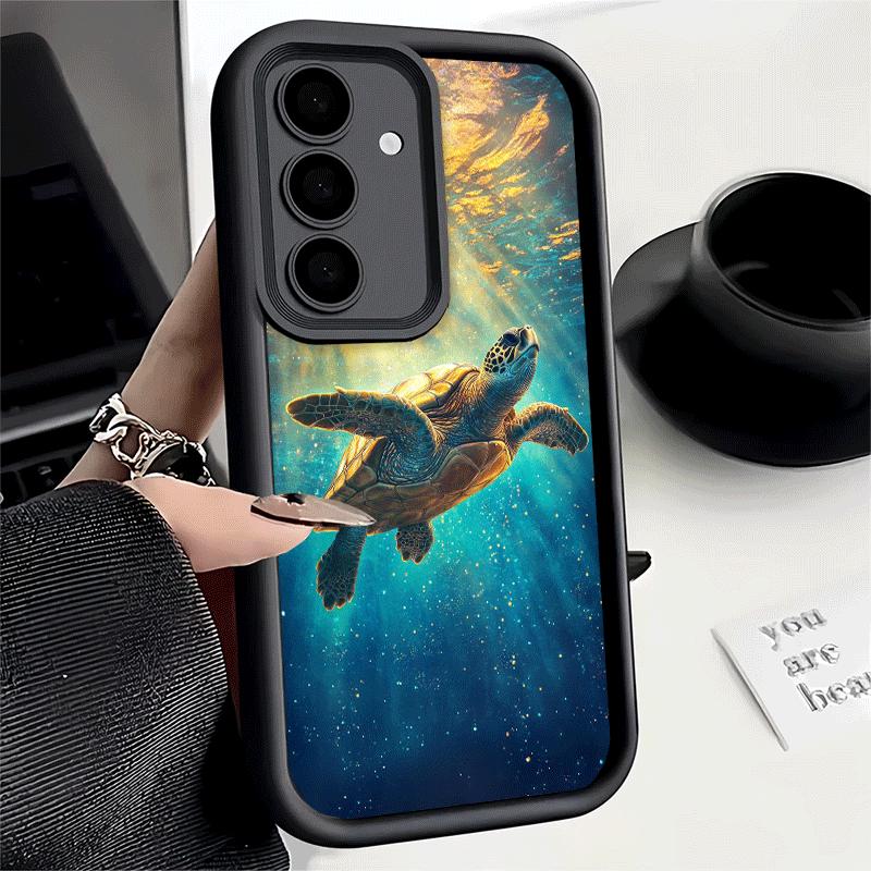 Чехол для телефона Samsung Galaxy S26 S25 Ultra S24 FE Летняя Морская Черепаха Милая Ракушка S23 Plus S22 + S21 S20 5G Мягкий Силикон Funda