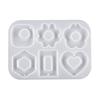 Crystal Earring Pendant Mould Ear Clips Silicone Mold Irregular Shapes Earrings Mould for DIY Enthusiasts Crafts Mould