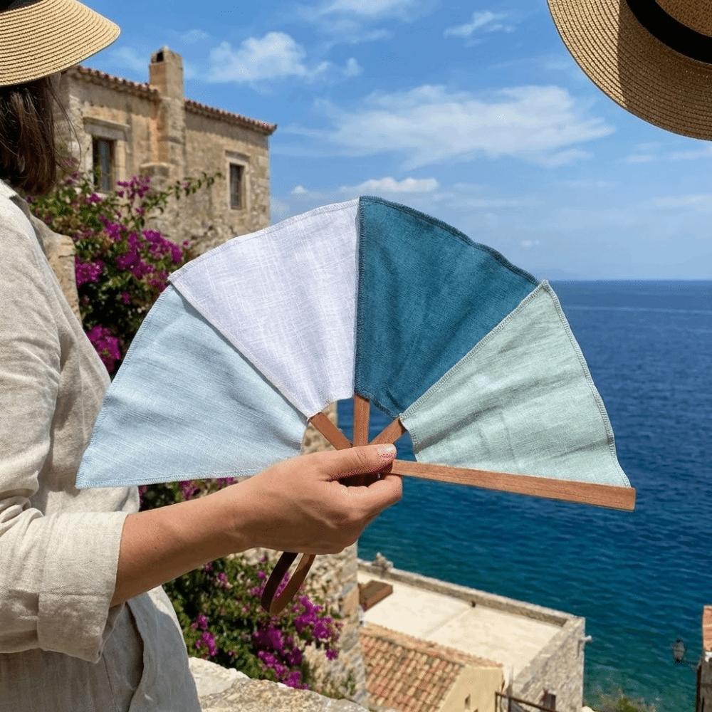 Hand Fan Embroidered Spanish Folding Fan Hanging Multipurpose Handmade Fan Portable Vintage Hand Cranked Fan Traditional Events
