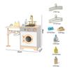 Kids Washing Machine Plays Set Wooden Play Washing Machine Toy Toddlers Kids
