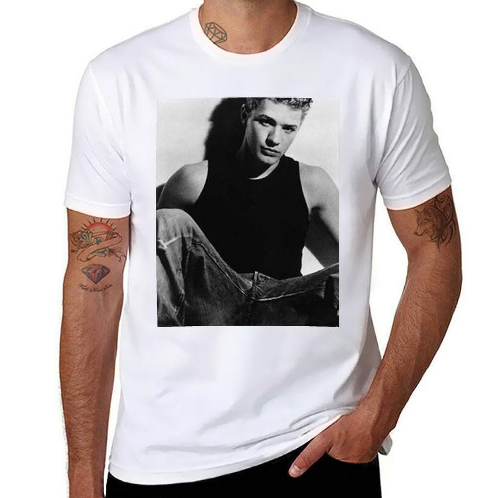 Ryan Phillippe Tshirt Standard Fit Solid Tee Shirt