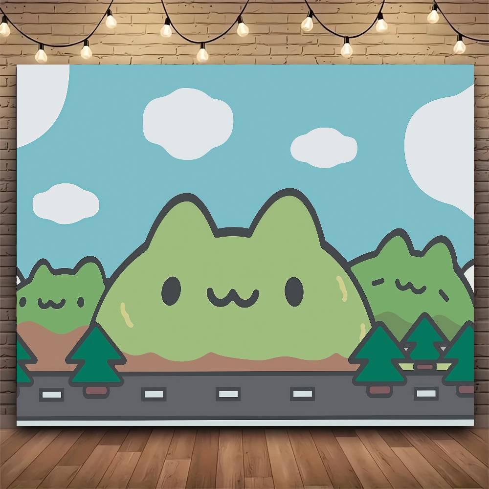 Cute Cartoon BBugcat Capoo  Tapestry Print Large Tapestry Wall Hanging Wall Tapestry  Decor Living Room Bedroom Home