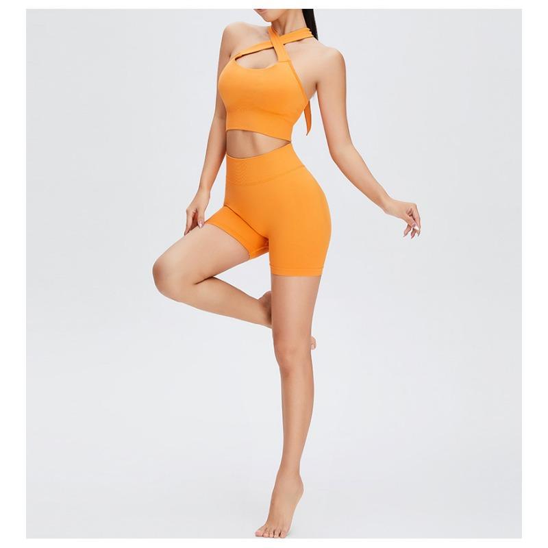 Seamless Three-point Fitness Shorts Women's High-waisted Hip Lift Sports Shorts Tight Quick-dry Yoga Shorts