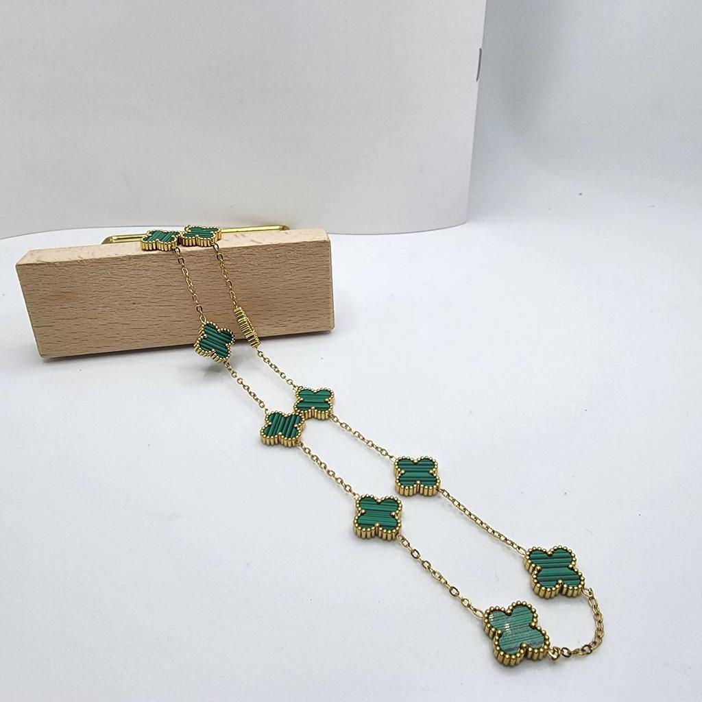 Ожерелье с четырьмя листочками клевера, легкая роскошная простая цветочная ключичная цепочка, женское ожерелье Haute Sense