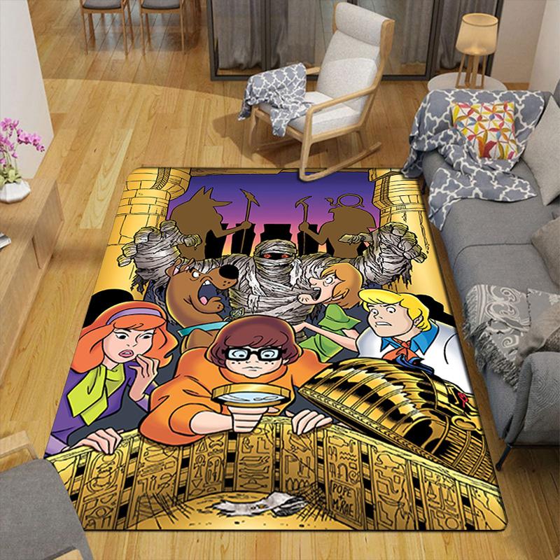 Scooby-Doo cartoon/anime Rug Floor Mat for Living Room or Bedroom Soft and Comfortable Carpet a Gift for Birthday and Holiday.