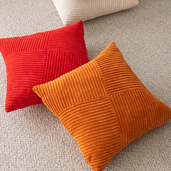 Вельветовая полосатая наволочка 18x18 дюймов, Богемная текстурированная наволочка, Лоскутная наволочка для диванной подушки для фермерского дома, дома, дивана, кровати