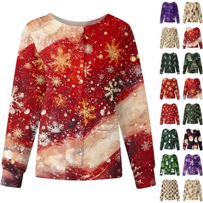 Женские топы с длинными рукавами и карманами, рабочий воротник-стойка, однобортный защитный комбинезон, куртка, рождественский топ