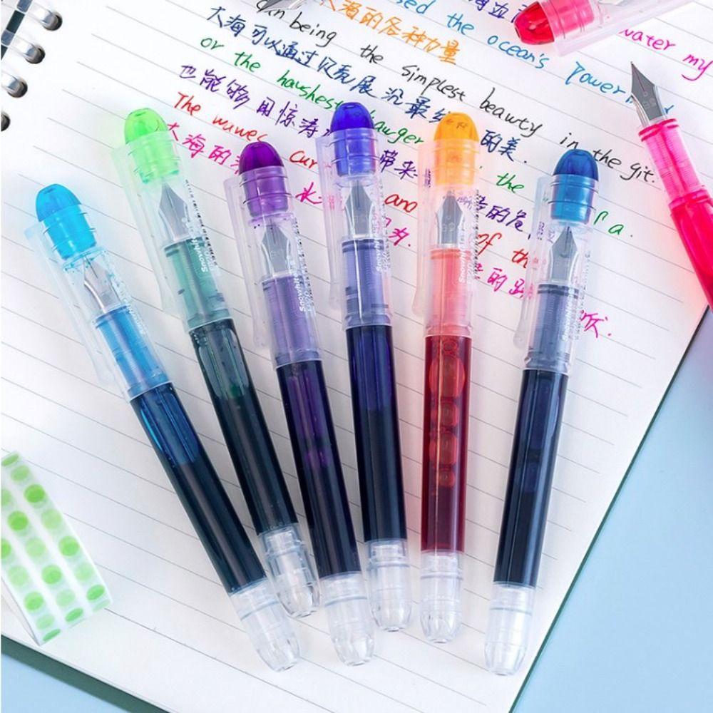 F Nib Writing Ink Pens Large Capacity Straight Liquid Pen Fashion Fountain Pen  School Supplies
