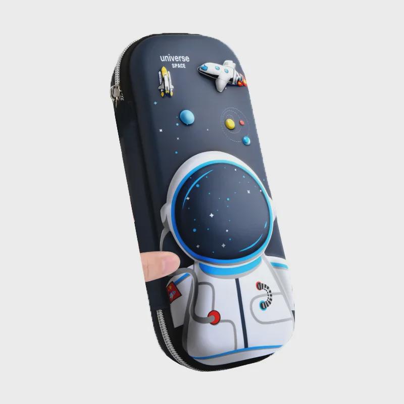 3D Astronaut Pencil Case for Boys - Large Capacity Multilayer Cartoon Stationery Box