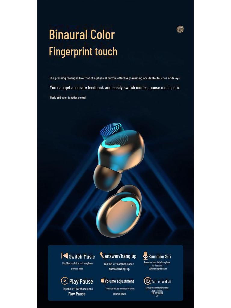 Гарнитура F9 Smiley Face TWS Bluetooth — модель M10, длительное время работы от батареи и высокая мощность