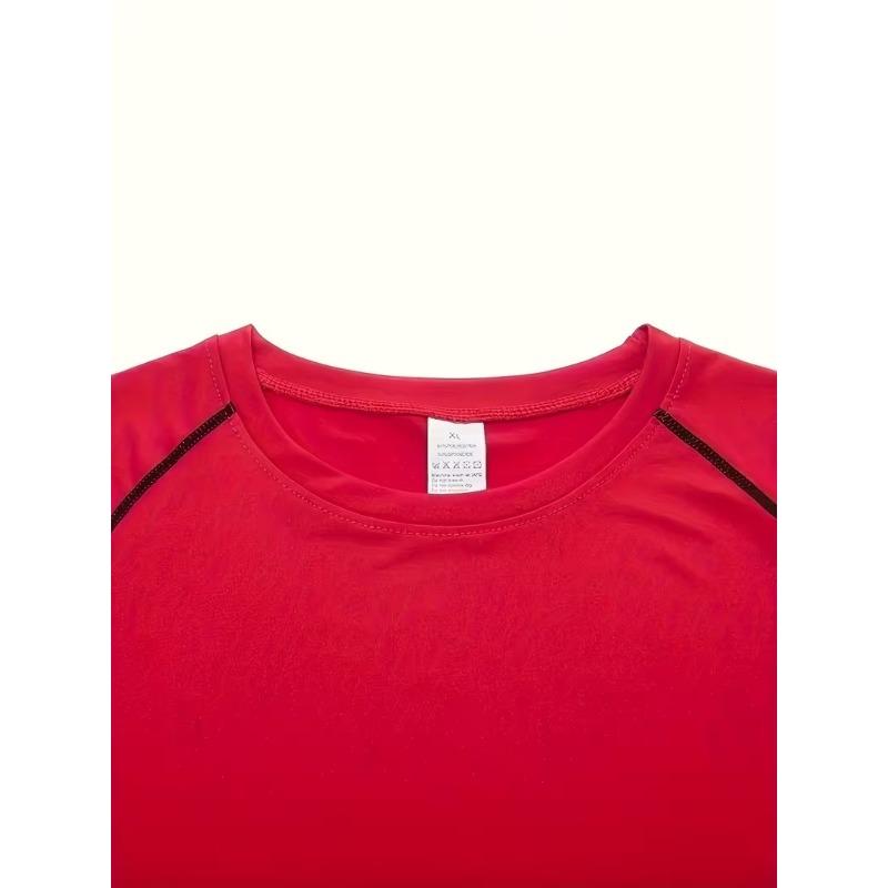 American Flag Skull Men's Sports T-shirt Training Fitness Quick Dry Short Sleeve Jogging Running Workout Compression Shirt