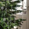 10 Pcs Crystal Snowflake Icicle Ornaments Clear Acrylic Christmas Ornaments for Christmas Tree Winter New Year Party Decor