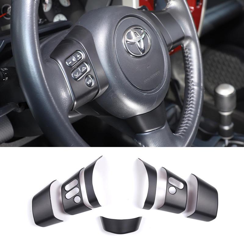 Накладка на руль из углеродного волокна ABS, рамка кнопок управления для Toyota FJ Cruiser 2007 - Интерьер