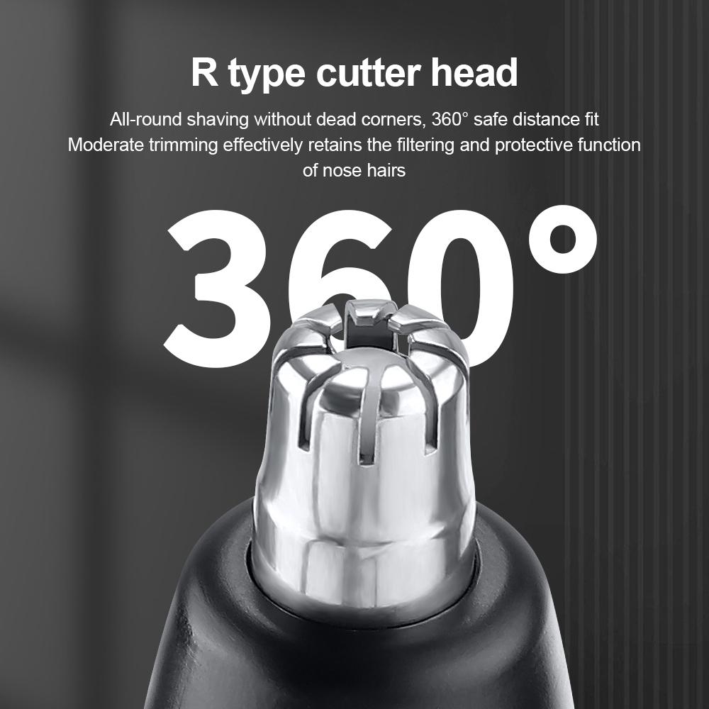 Electric Nose Hair Trimmer for Men Women High Speed Motor Hair Remover Lips Eyebrows Razor R Type Cutter Head Trimmer for Nose