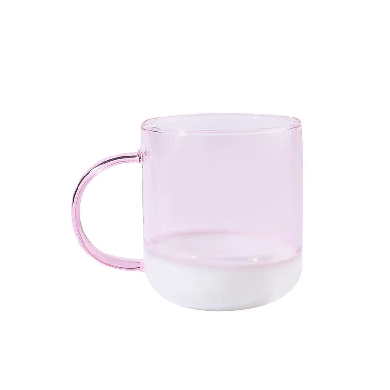 Боросиликатная кружка Стеклянная кружка Термостойкая стеклянная кружка Посуда для напитков Чайная кружка для сока и молока Кружка для кофе Домашняя вода Стаканы Стеклянная кофейная кружка