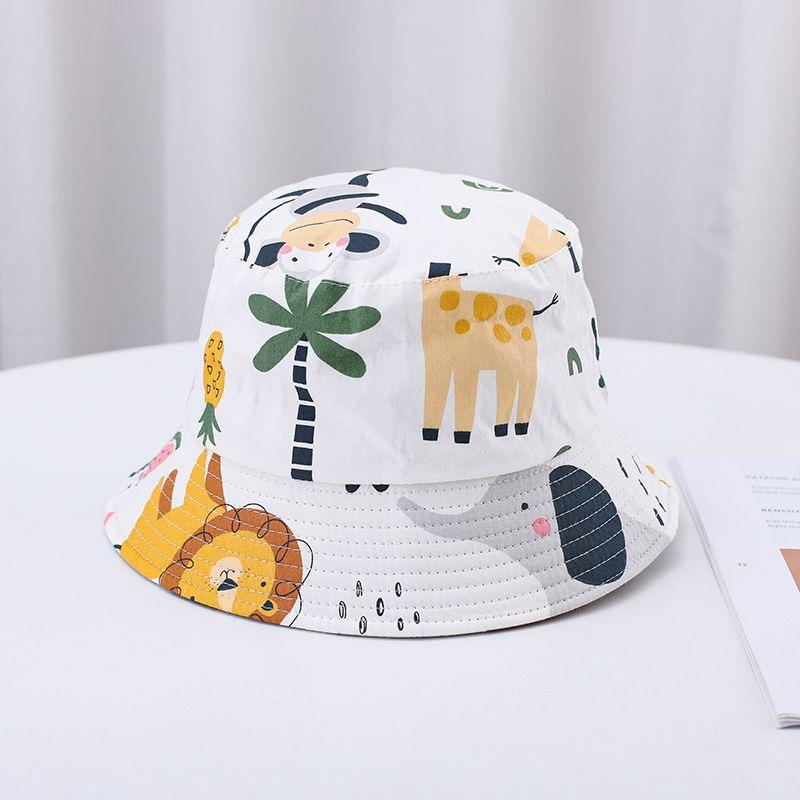 Kids Cartoon Bucket Hat Spring Summer Baby Sun Protection Cap Boys Girls UV Shield Outdoor Beach Fishing Hat